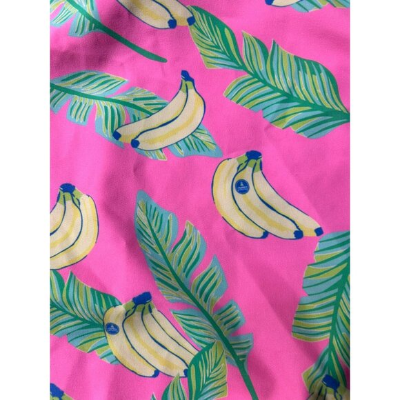 Chubbies Men's Pink Banana Print Short Sleeve Shirt L Tropical Half Button-Up - Picture 6 of 7